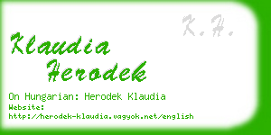 klaudia herodek business card